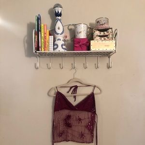 Beaded Butterfly Tie Tank